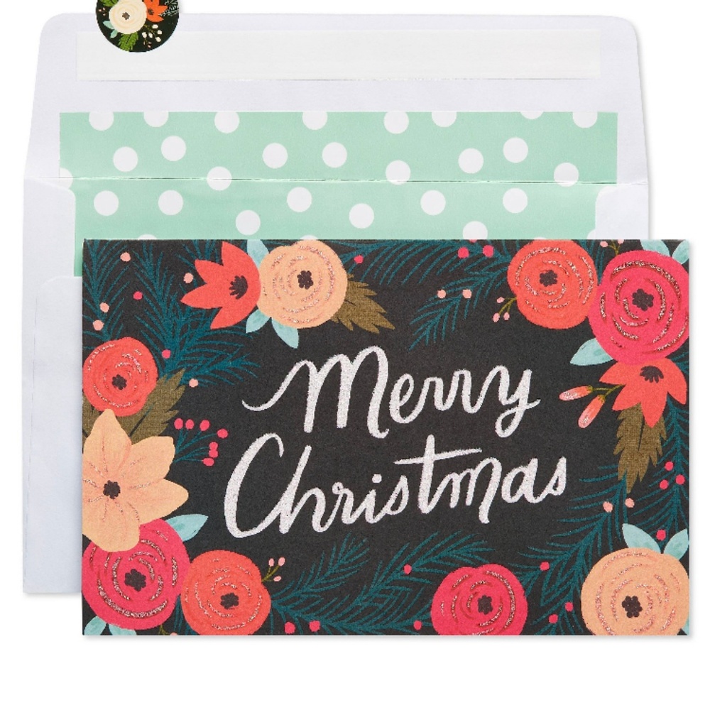 40ct Merry Christmas Greeting Cards Set